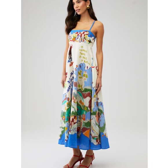 ALEMAIS Women’s Nadia Linen Maxi Dress - Picture 3 of 12